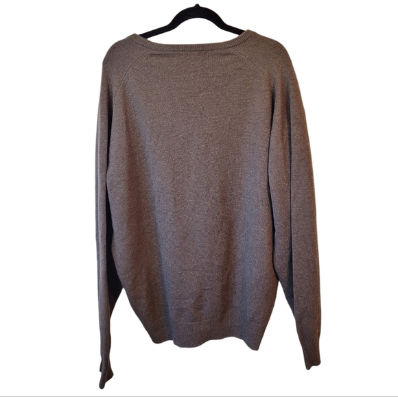 Alan Paine Men's Brown Wool V-Neck Sweater Size EUR 56 / US XL - Picture 2 of 8